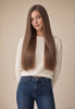 #8  LIGHT CHESTNUT BROWN REMY TAPE HAIR EXTENSIONS