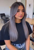 Black to grey balayage hair extensions