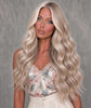 RUSSIAN #18/613 ASH BLONDE HIGHLIGHT WAVY TAPE HAIR EXTENSIONS