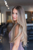 #2/18/613 " BROWN ROOT CARAMEL BLONDE HIGHLIGHT BALAYAGE TAPE HAIR EXTENSIONS