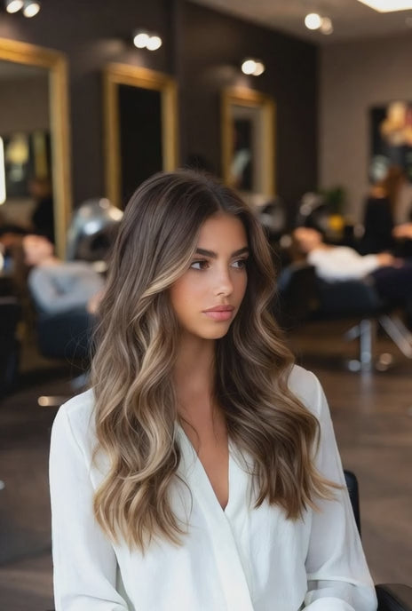 #2/24/10 "TOFFEE MOCHA" CARAMEL BALAYAGE TAPE HAIR EXTENSIONS