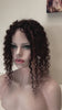 Curly Brown Highlight - Volume Human Hair Topper - 18" - " 1.8x6 Base