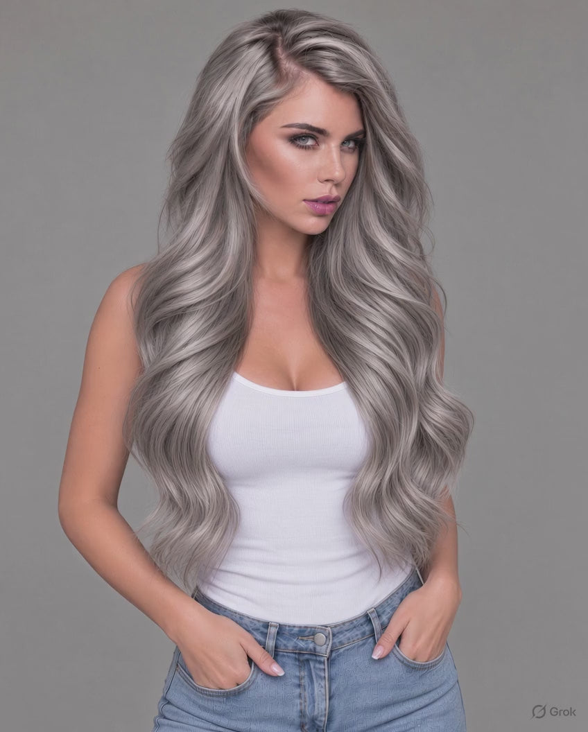 ULTRA ASH BLONDE HIGHLIGHTED TAPE HAIR EXTENSIONS