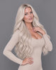 CREAM BLONDE HIGHLIGHT RUSSIAN WAVY TAPE HAIR EXTENSIONS