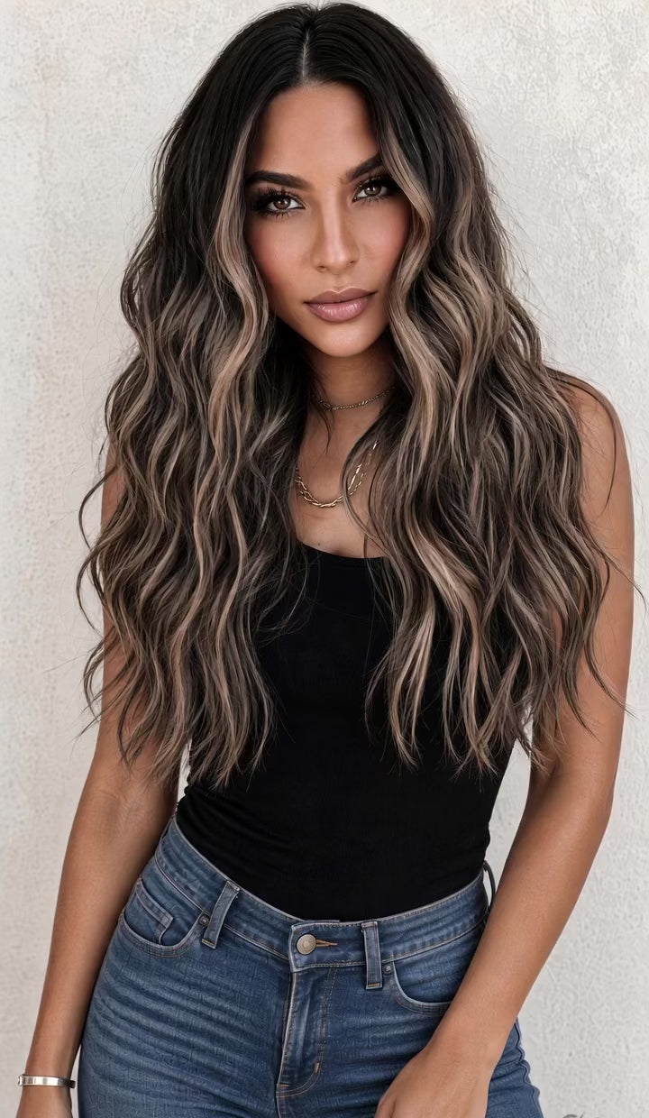RUSSIAN #14/22/613 "CARAMEL MOCHA " ROOT STRETCH TAPE HAIR EXTENSIONS