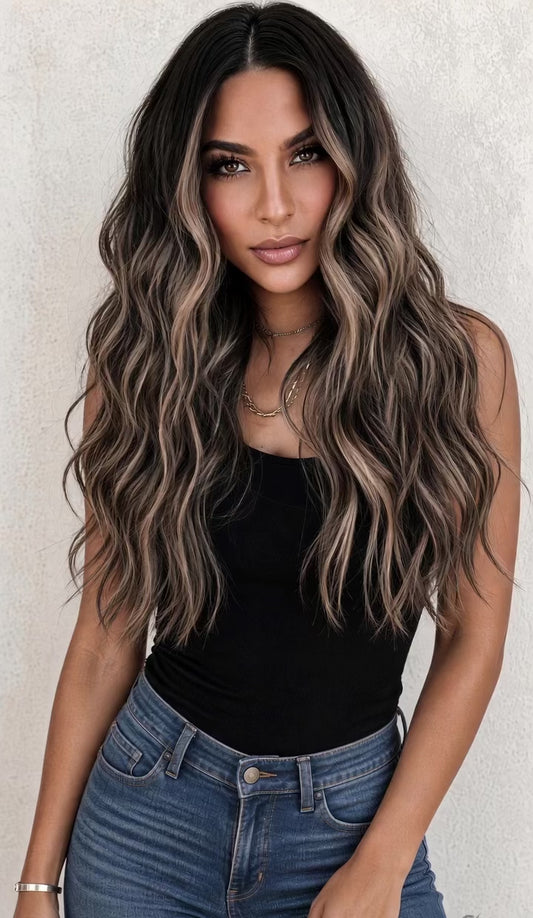 RUSSIAN #14/22/613 "CARAMEL MOCHA " ROOT STRETCH TAPE HAIR EXTENSIONS