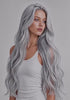 silver blonde hair extensions 

