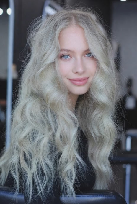Silver Blonde Tape Hair Extensions 