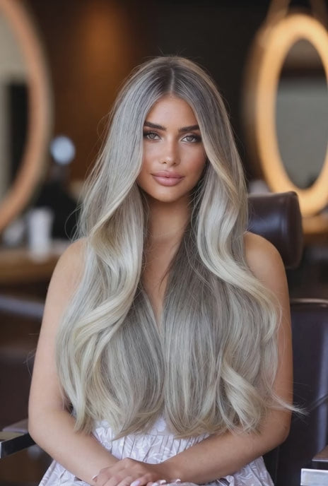 #18/613 "BEVERLY HILLS" ASH BLONDE HIGHLIGHT TAPE HAIR EXTENSIONS