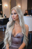 White blonde invisible tape hair extensions 