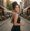#1B/2 DARKEST BROWN HIGHLIGHT HUMAN HAIR SCRUNCHIE BOOSTER BUN