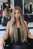 #6/613/6 LIGHT BROWN HIGHLIGHTED BALAYAGE TAPE HAIR EXTENSIONS