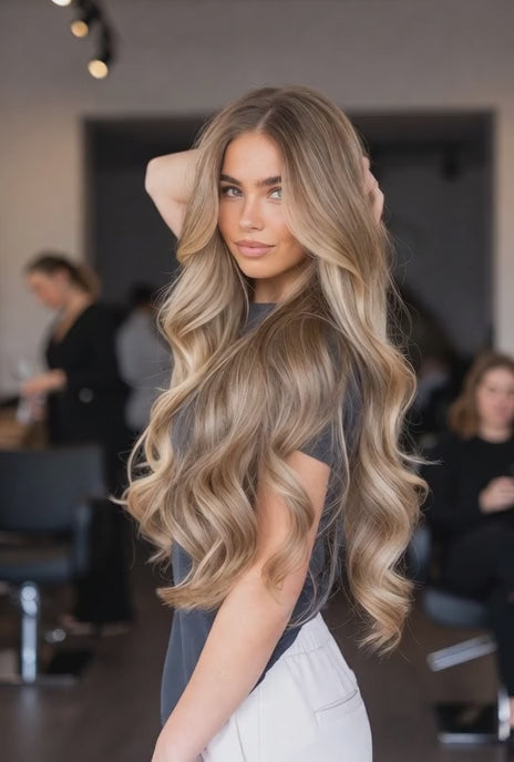 #10/22 Cinnamon & Blonde Highlighted Balayage Tape Hair Extensions