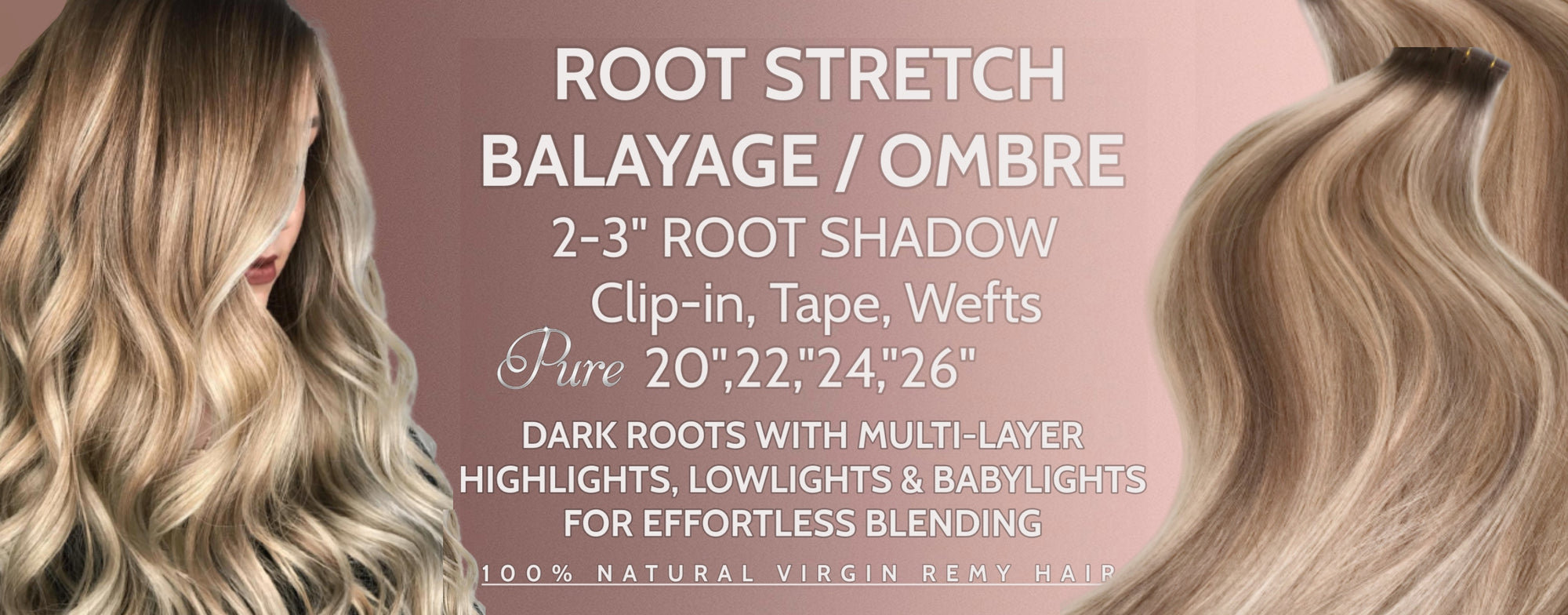 Root stretch balayage highlights hair extensions Australia 