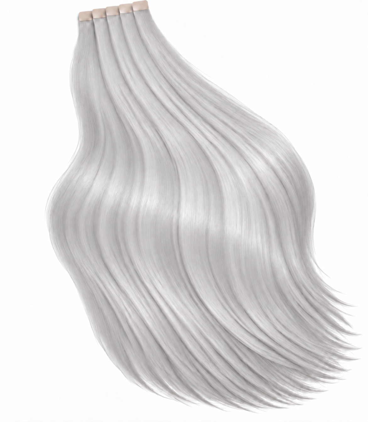 #60A/60 PLATINUM ICE BLONCE HIGHLIGHT TAPE HAIR EXTENSIONS