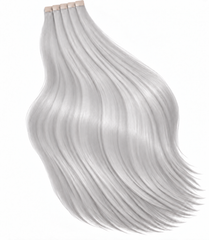 #60A/60 PLATINUM ICE BLONCE HIGHLIGHT TAPE HAIR EXTENSIONS