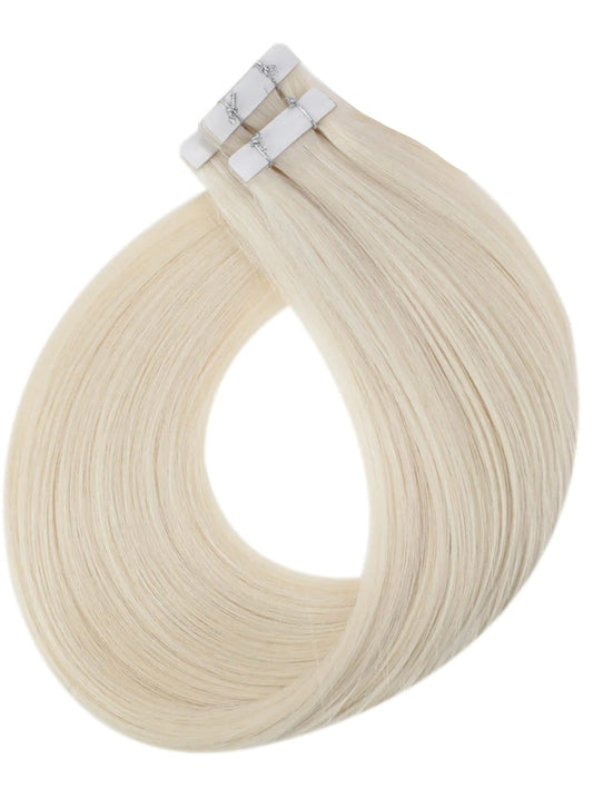 #613 "VANILLA BLONDE' LIGHT GOLDEN BLONDE TAPE HAIR EXTENSIONS