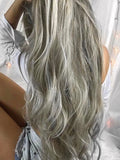 ash blonde light blonde highlight hair extensions 