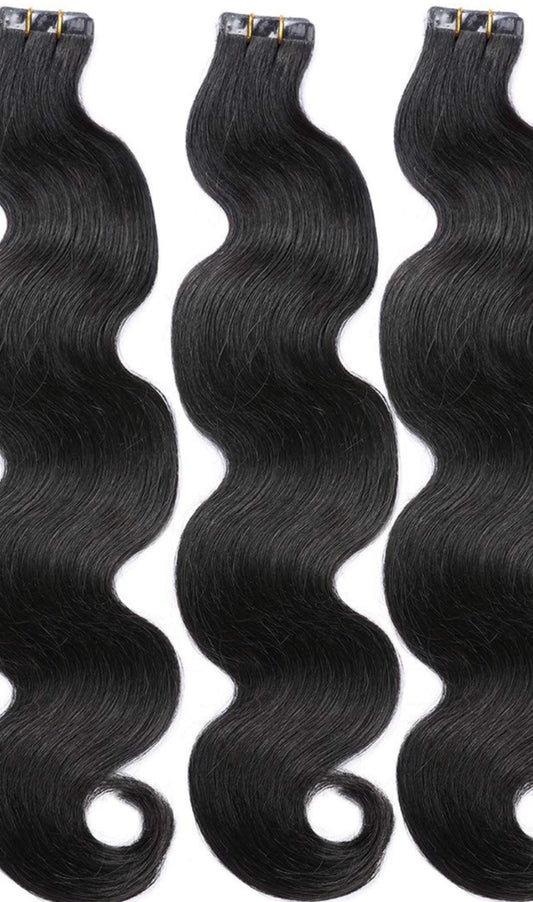 natural black wavy hair extensions australia