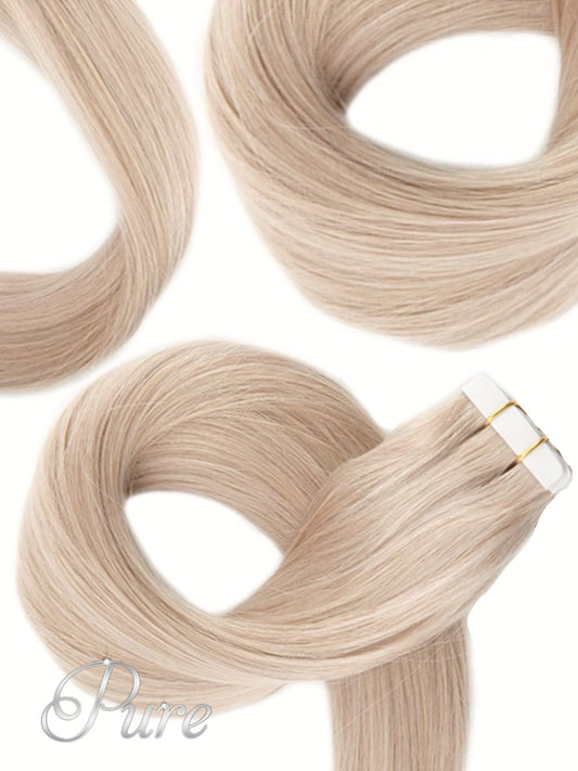 #24 - BABY BLONDE - SOFT WARM BLONDE - TAPE HAIR EXTENSIONS - LUXURY VIGIN HAIR - Pure Tape Hair Extensions 