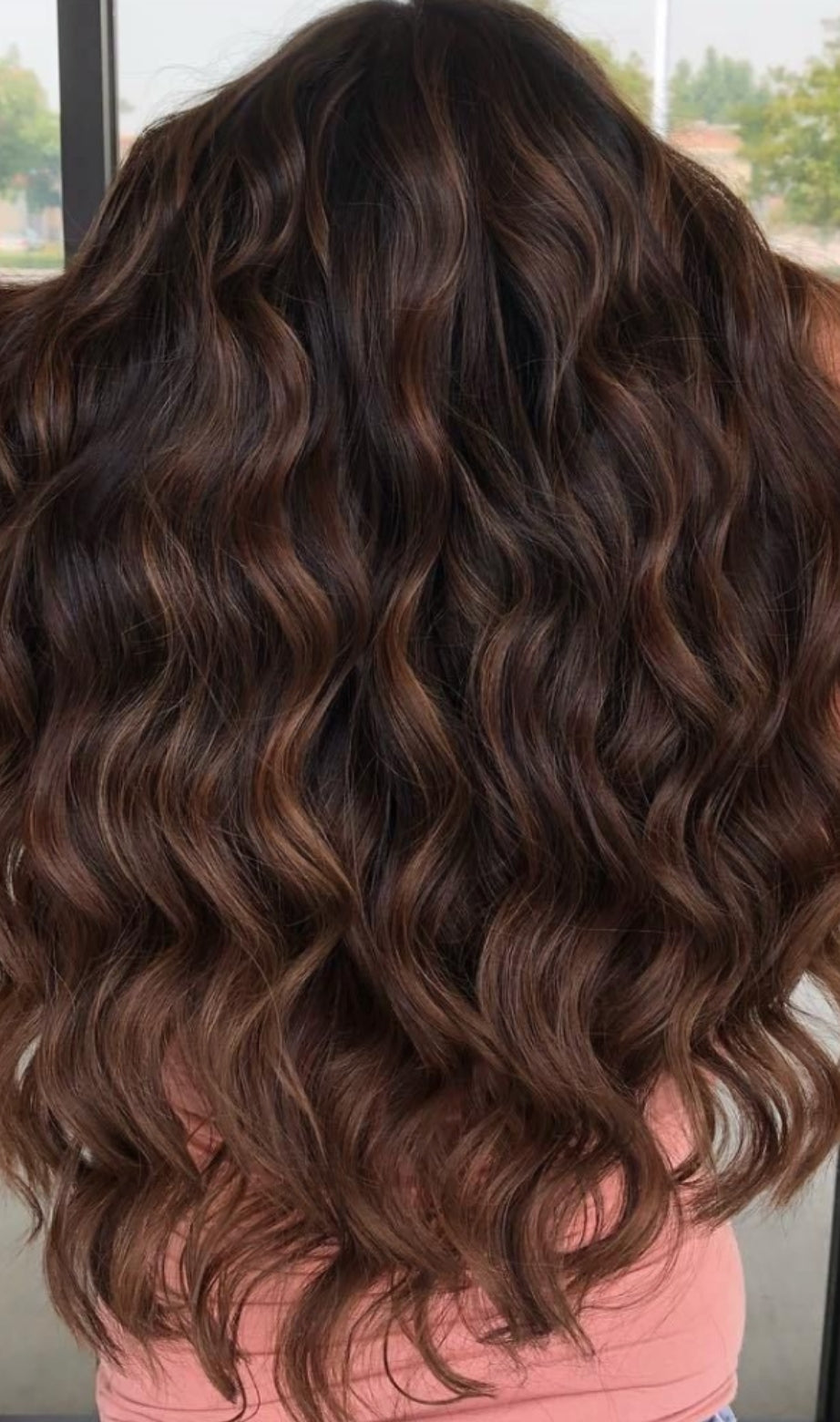 #4 brown wavy tape hair extensions