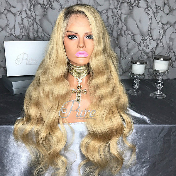 Summer Wavy Blonde - 180% Density - 24" - Pure Tape Hair Extensions 