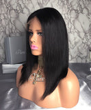 Lace Wig - Virgin Natural Black / Dark Brown - 150% Density -14" - Holly - Pure Tape Hair Extensions 