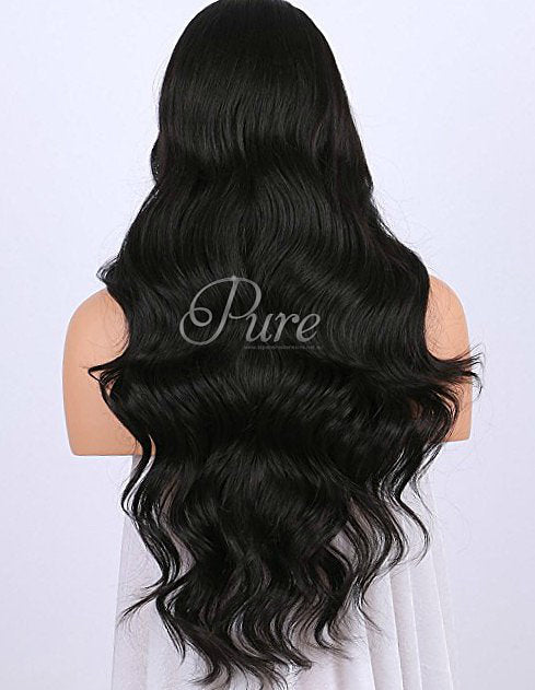 Natural Black Wig - 180% Density - 30" - Pure Tape Hair Extensions 