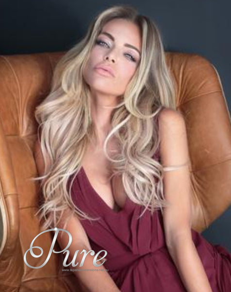#10/22/16 "BONDI BLONDE" ASH BROWN OMBRE BALAYAGE WEFT / WEAVE HAIR EXTENSIONS - Pure Tape Hair Extensions 