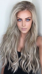 ASH BLONDE ROOT STRETCH TO BLONDE FOILED BALAYAGE TAPE HAIR EXTENSIONS