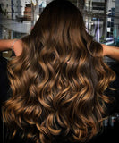 #4/6/10 "MOONLIGHT" BROWN TO DARK BLONDE ROOT STRETCH BALAYAGE TAPE HAIR EXTENSIONS - Pure Tape Hair Extensions 