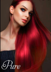 #RUBY RED BRIGHT RED TAPE HAIR EXTENSIONS